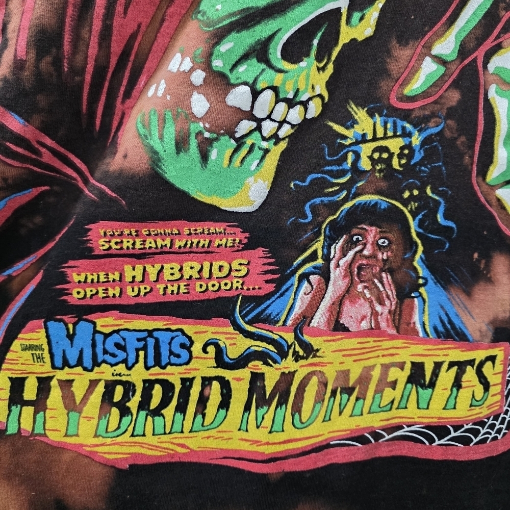MISFITS Hybrid Moments Tie-Dye Graphic TShirt Upcycled Size M - Picture 8 of 11